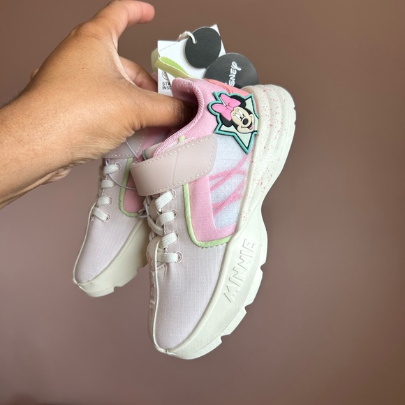 Disney Minnie Mouse Pink and Cream Sneakers - Picture 1 of 7